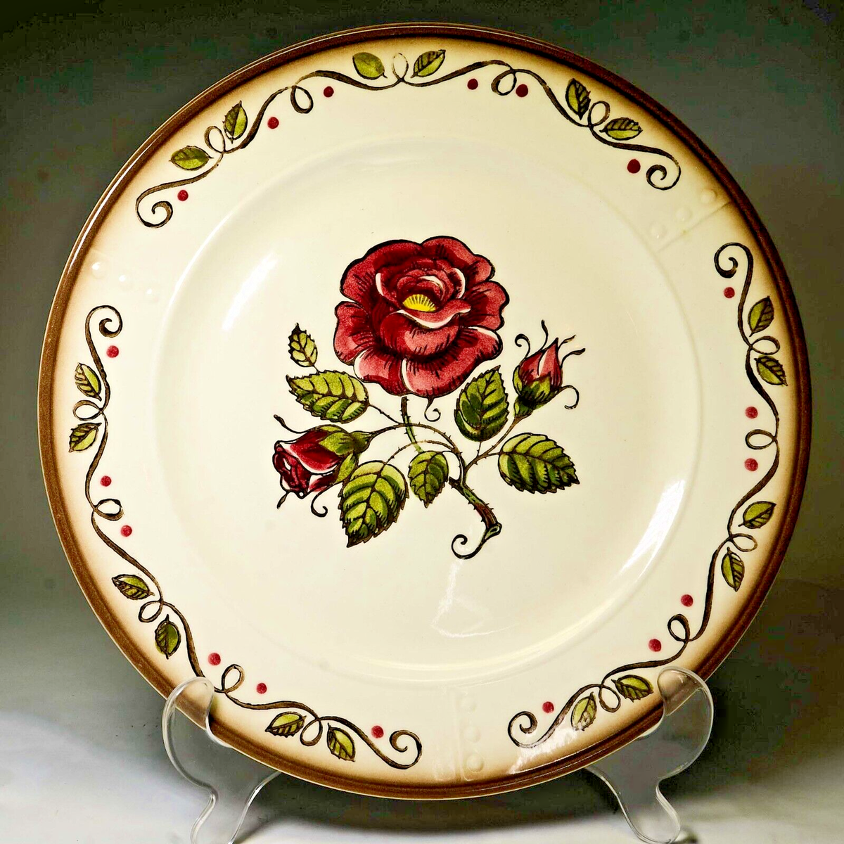 Metlox Poppytrail Provincial Rose Dinner Plate Made in California