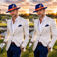 Ivory Men's Suits Formal Peak Lapel Wedding Groom Tuxedos Outdoor Casual 2Pieces