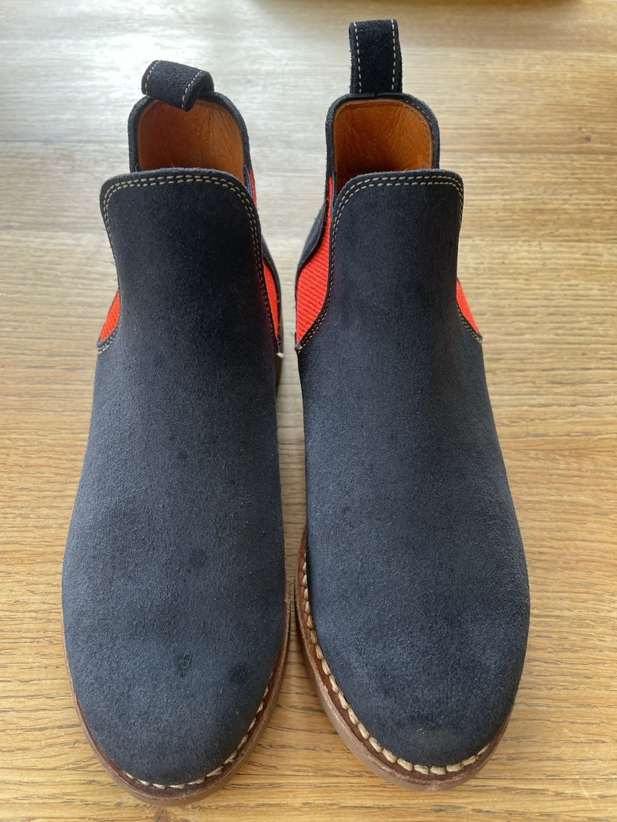 Women's PENELOPE CHILVERS navy suede Chelsea boots,