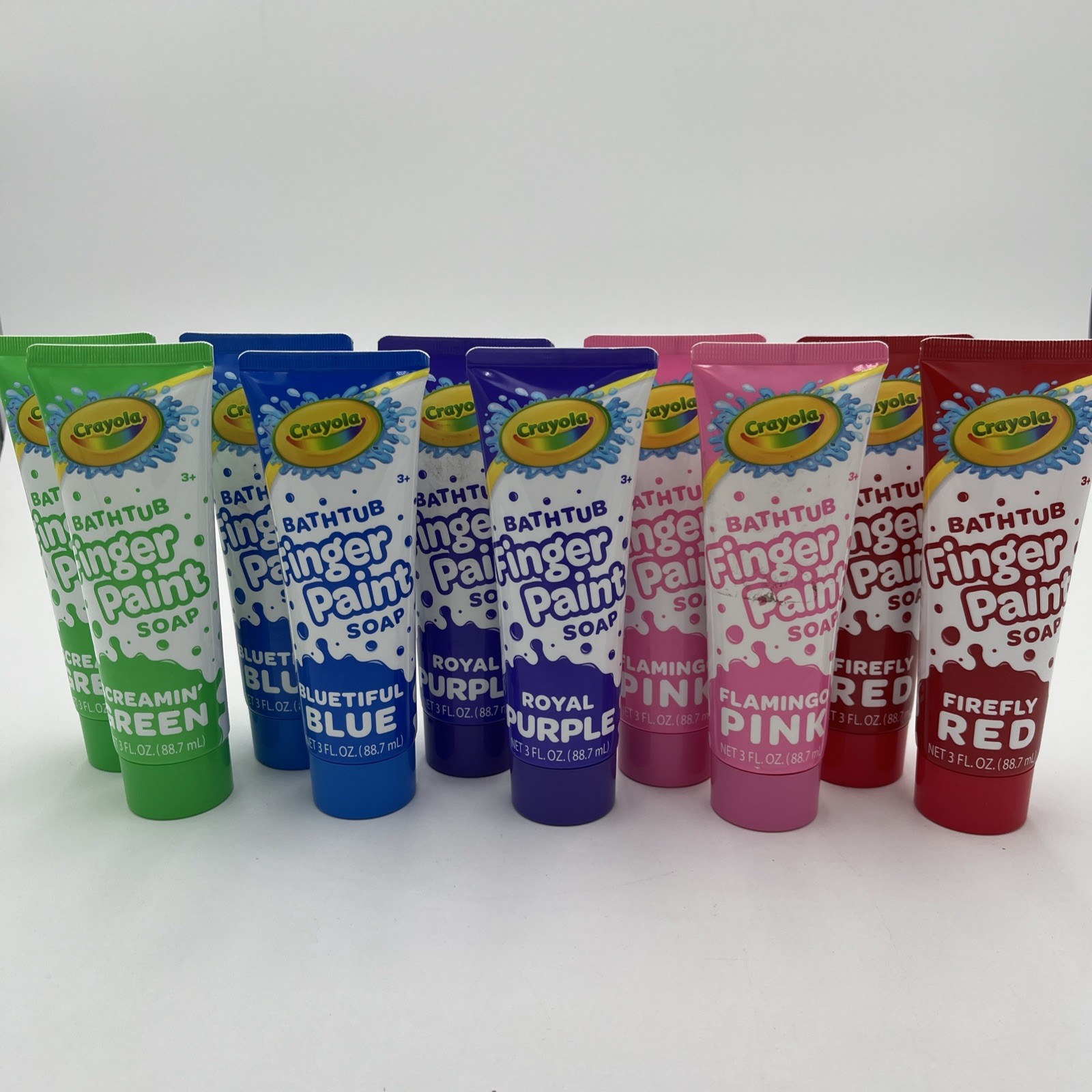 NEW!! Crayola 10pc 3oz Bathtub Finger Paint Soap Set Blue Re