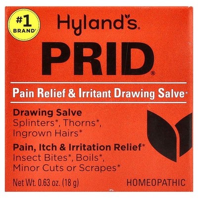 Hyland's PRID Pain Relief & Irritant Drawing Salva HOMEOPATHIC Net Wt. (0.63 oz)