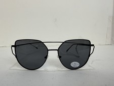 Black Metal Aviator-Style Sunglasses  Polarized  100 UV  New w/ Tag