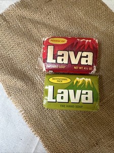 2 Bars, LAVA Hand Soap Regular Size Vintage Packaging