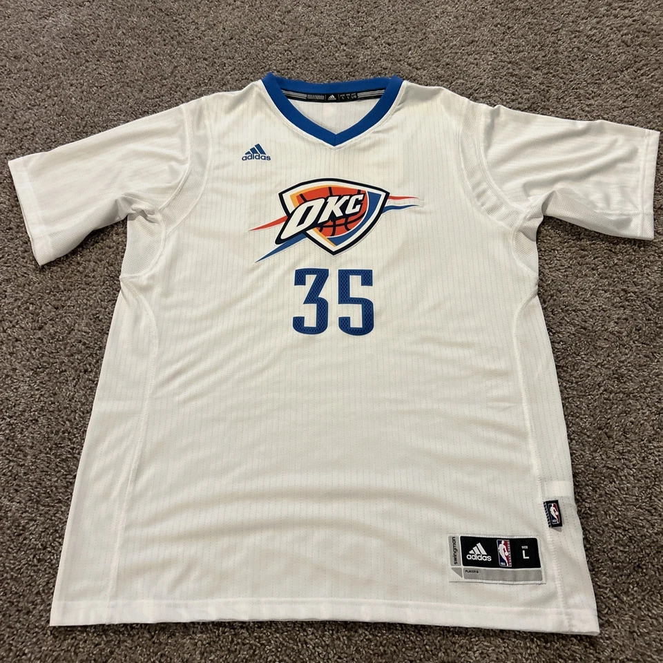 Oklahoma City Thunder Jersey Kevin Durant Short Sleeve Men’s L adidas Swingman - Image 2 of 4
