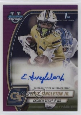 2024 Bowman U Chrome Prospect Fuchsia Refractor /150 Eric Singleton Jr Auto 17wa