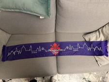 SCIARPA ECHARPE SCARF BUFANDA FIORENTINA FIBRILLAZIONE VIOLA ULTRAS AUTOGRAFATA
