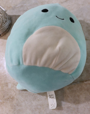 Squishmallow Kellytoy 2019 Teal Blue Spine Ben Dinosaur With Tag #ID Q044 8 Inch