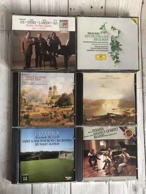 Bundle 6x Brahms CDs  (2x Double CD) Classical Piano/Clarinet/Orchestra VGC