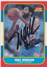 Mike Woodson Signed Autographed 1986 Fleer #129 Sacramento Kings SMEARED