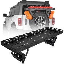 Flynsu Spare Tire Utility Cargo Basket Rack Storage Tray Replacement Black