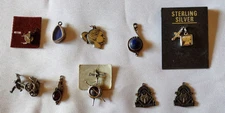 Ten Sterling Pendant Charms,James Avery, Cub Scouts, Danecraft,Beau.Moving Parts