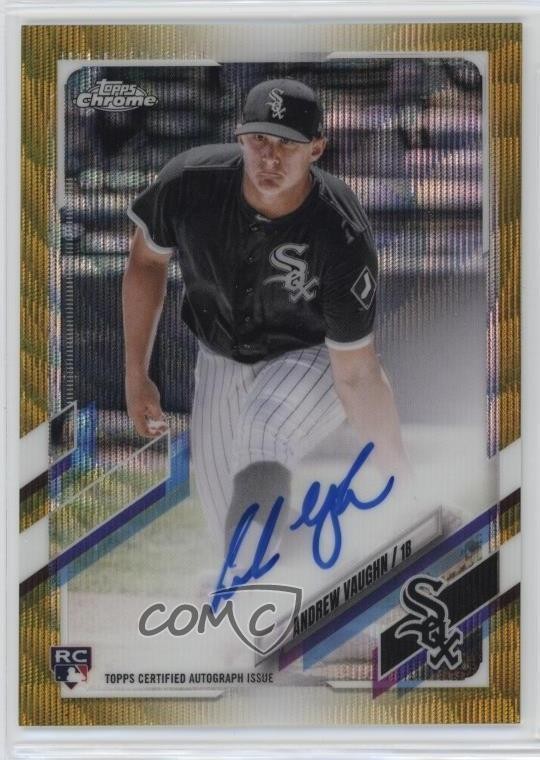 2021 Topps Chrome Rookie Gold Wave Refractor 11/50 Andrew Vaughn Auto 12xq