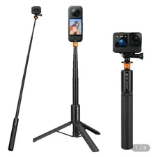 K&F Concept Invisible Selfie Stick Extension Long Pole for Insta360 GoPro DJI