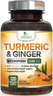 Turmeric Curcumin Supplement 2600mg - with Organic Ginger & Turmeric - BioPerine