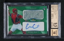 2013 Finest Jumbo Relic Rookie Refractor Green Evan Gattis BGS 9.5 Auto RC 0s3