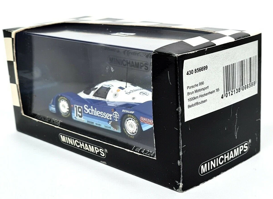 Coche modelo Minichamps 1/43 Porsche 956 Brun Motorsport 1000KM Hockenheim 1985 Foto 2 de 4