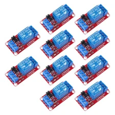 Diitao 10PCS DC 12V 1 Channel Relay Module with Optocoupler High Level or Low...