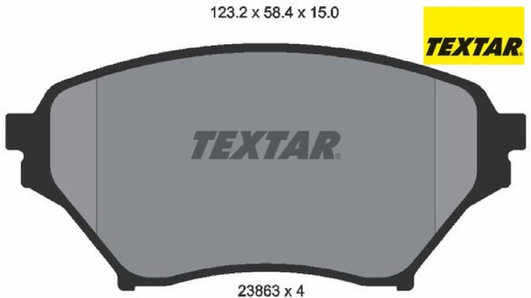 Textar 2386301 Bremsbelagsatz FüR Scheibenbremse Bremsbelagsatz FüR Mazda-image