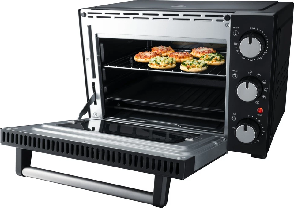 Steba KB M19 Mini-Backofen 19 l – Umluft, Doppelglas, Timer, Grillrost & Blech - Bild 3 von 4