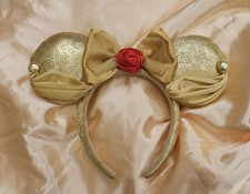 Belle Minnie Mouse Ears Mickey Bow Beauty the Beast Headband