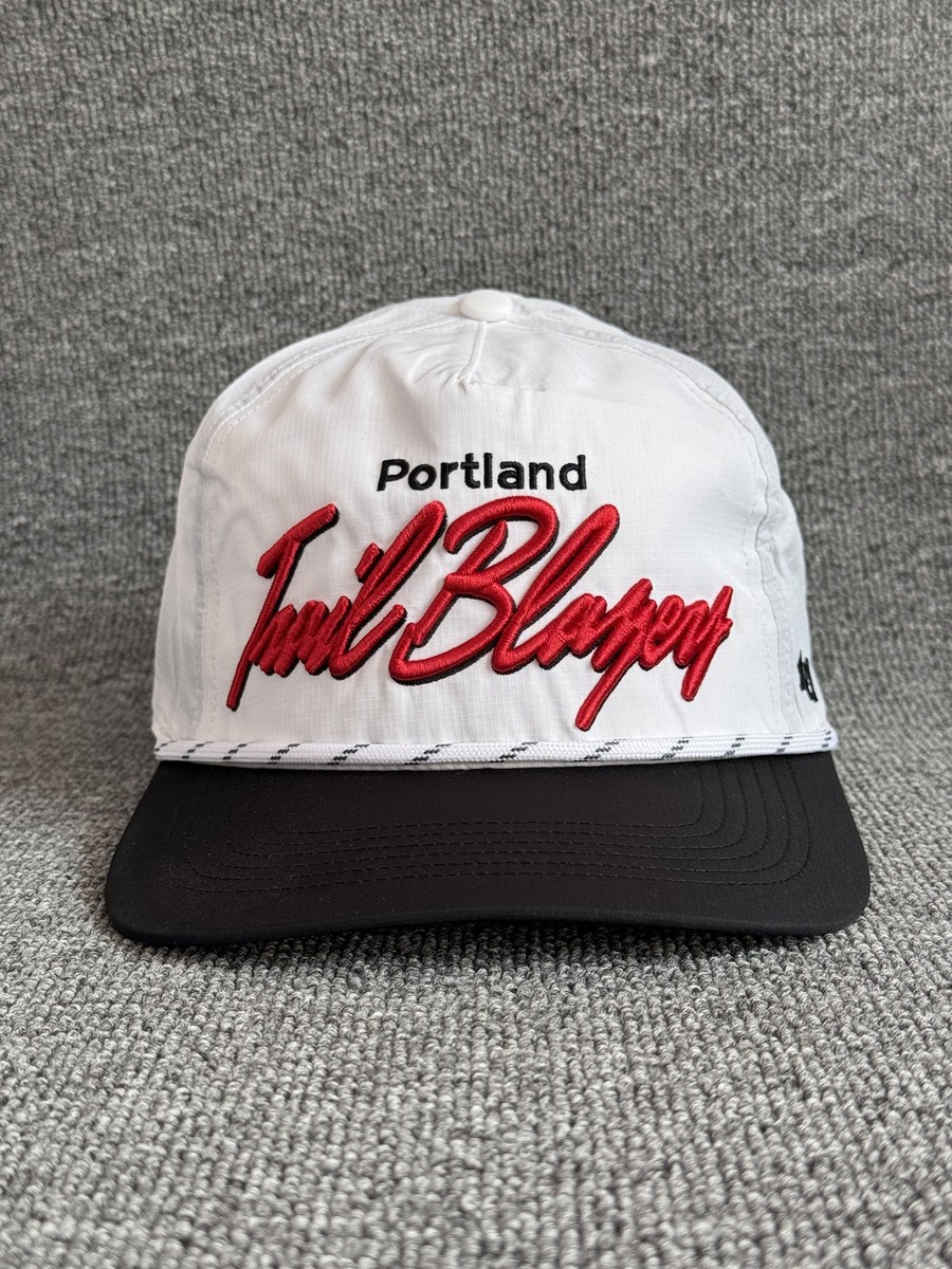 '47 Brand Portland Trail Blazers Snapback Hat White Black
