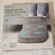 NEW Mahli Massaging Foot Pillow Extra Warm Microfleece Targeted Vibration 