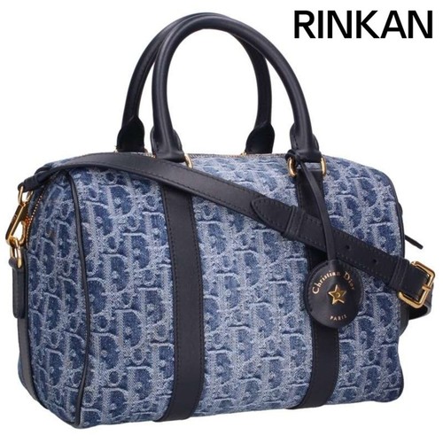 Dior Christian Groove 25 Denim Oblique Jacquard Handbag Ladies' Used 0743d524f4d