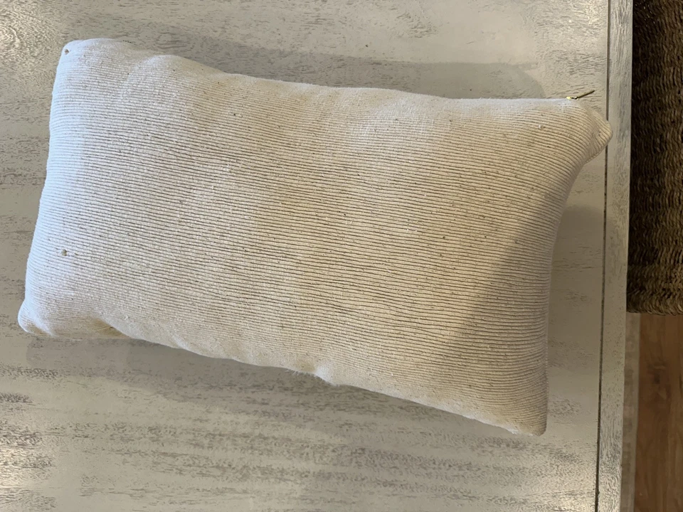 Restoration Hardware RH Cream Raw Silk Faille Lumbar Pillow Cover  13”x 21” READ - Image 3 of 4