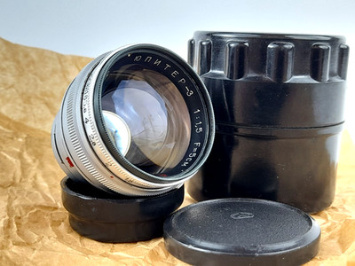 JUPITER-3 50mm F/1.5  RED''P'' 1956 year Lens Sonnar DESIGNED Contax/Kiev RF mount