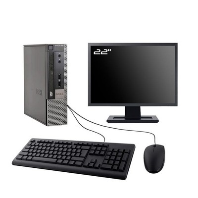 PC Dell Optiplex 990 USFF Bildschirm 22 '' Intel I5-2400 RAM 16Go SSD 960Go W10