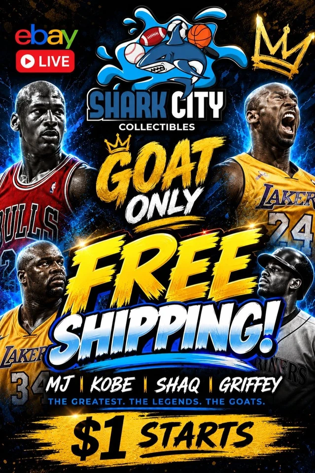 FREE SHIPPING! $1 Starts! Jordan Kobe Shaq Griffey 🔥 GOAT ONLY Mags