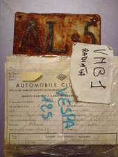 Targa + Visura Vespa 125 Del 1960 VNB1T *35.000* RADIATA D'UFFICIO CANCELLATA 