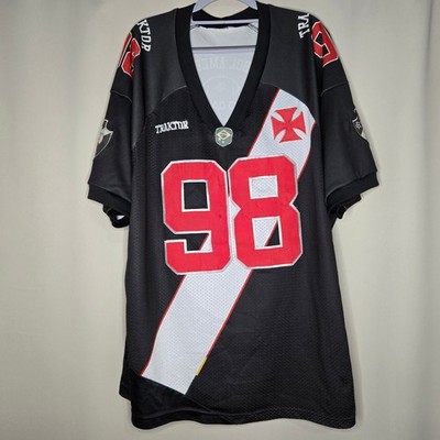 Vasco da Gama Football Jersey Trakto Black Brazil Soccer Futbol Americano 98