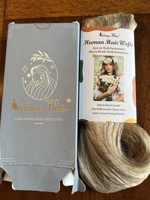 Sunny Hair Sew In Human Hair Extensions Balayage 24  Double Weft 100g