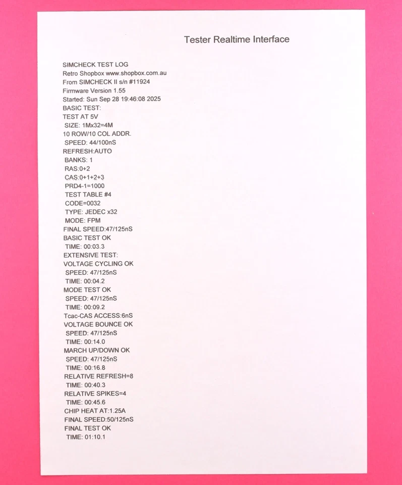 72 Pin 16MB (4x4MB) IBM 70NS FPM SIMM Memory RAM *TESTED w/ REPORT* 486 Pentium - Image 3 of 4