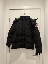 Canada Goose Men's Wyndham Red Parka Jacket with Badge