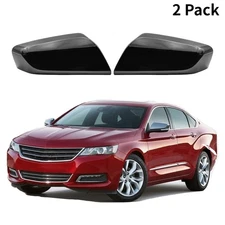 Black Side Mirror Cover Cap Set for 2014-2020 Chevy Impala Exterior Overlay
