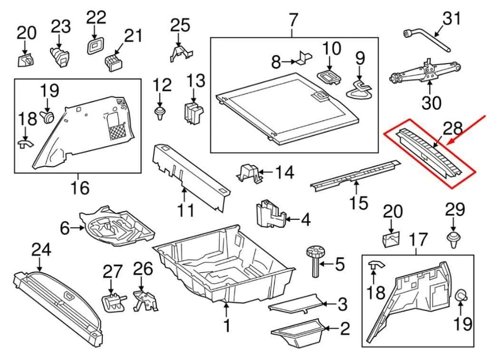 Mercedes-Benz ML350 2012-15 umbral maletero rasguño placa de patada panel de ajuste 166-690-00-41 Foto 2 de 4