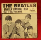 THE BEATLES 45 rpm  w/PS Capitol 5112 I Want To Hold Your Hand/I Saw Her Standin