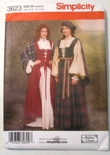 Simplicity Pattern 3623 Scottish Highlander Celtic Ren Fest HH 6 8 10 12 Uncut