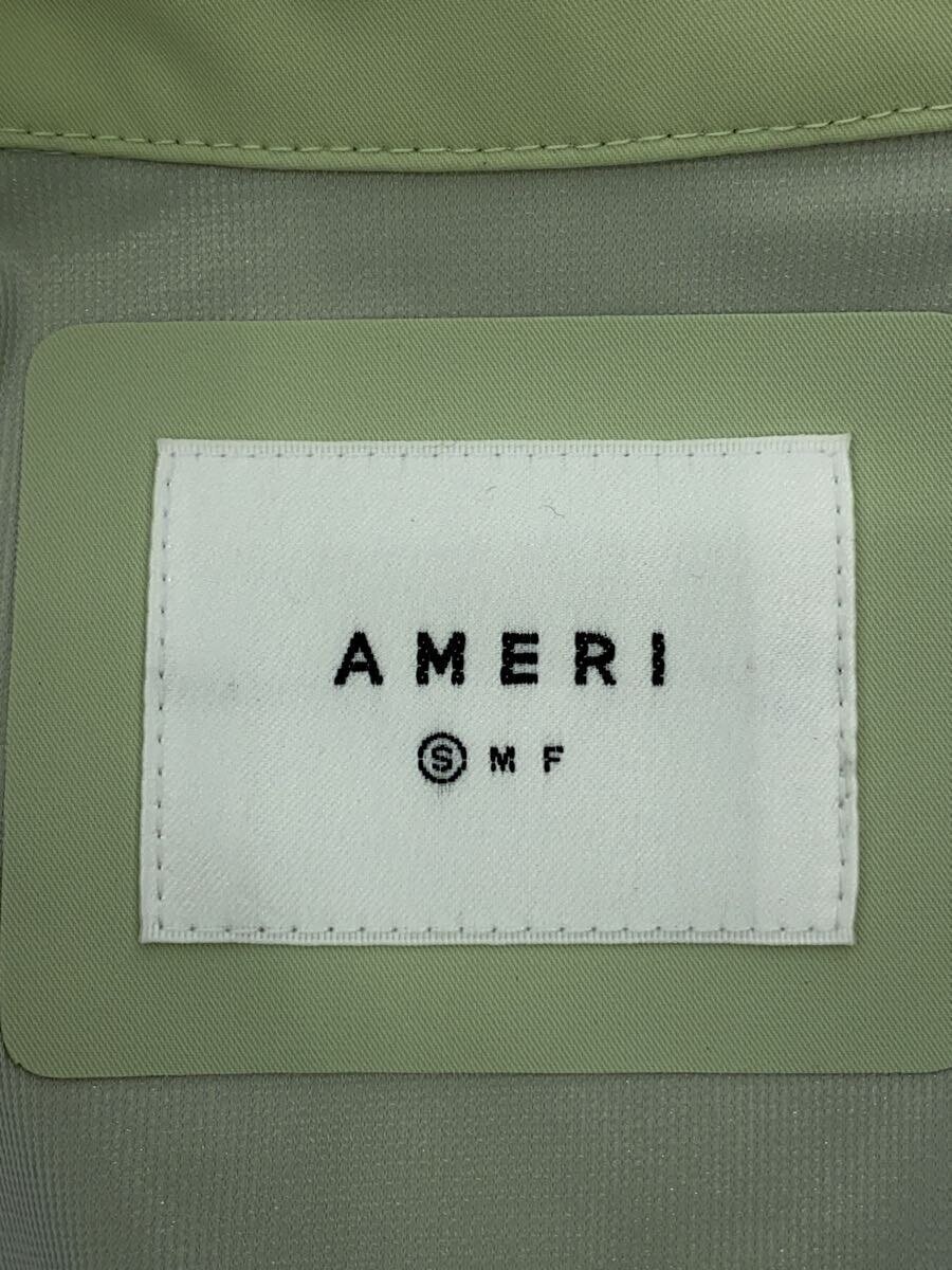 AMERI Nylon Coat M Green Solid Polyester Used - image 3