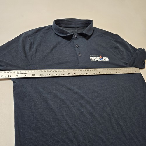 Lululemon Men's Large Navy Blue Evolution Polo Shirt Ironman Championship  - Zdjęcie 6 z 10