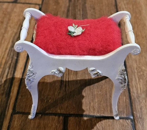 Vintage Barbie Suzy Goose White Vanity Bench 1964 Replacement