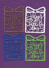 HAPPY FATHERS DAY 5 die cuts scrapbook cards