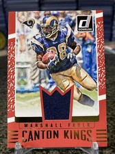 2016 Donruss Canton Kings #13 Marshall Faulk Game-Used Jersey Patch SP Rams!!!