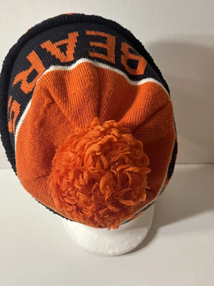 CHICAGO BEARS Hat Beanie Cap New Era Football NFL GSH Youth Blue Orange Winter - Image 4 of 4