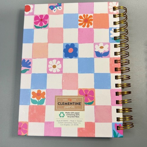 Cuaderno floral diario en espiral cubierta flexible 6""x7,5"" flores coloridas por clementina - Imagen 15 de 18