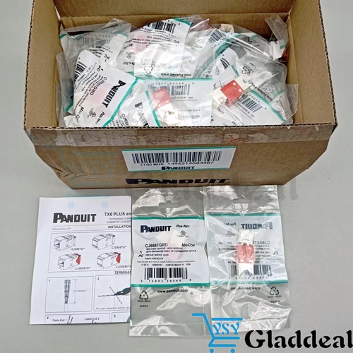 50PCS For Panduit Giga TX Cat6 jack CJ688TGYL CJ688TGIW CJ688TGGR CJ688TGRD - Picture 17 of 20