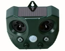 Ultrasonic Animal Repellent Solar Powered Outdoor 5 Modes Motion Sensor and LED
