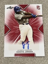DAKOTA JORDAN  2021 Leaf Perfect Game Red Blank Back AUTO #1/1 Miss St., GIANTS
